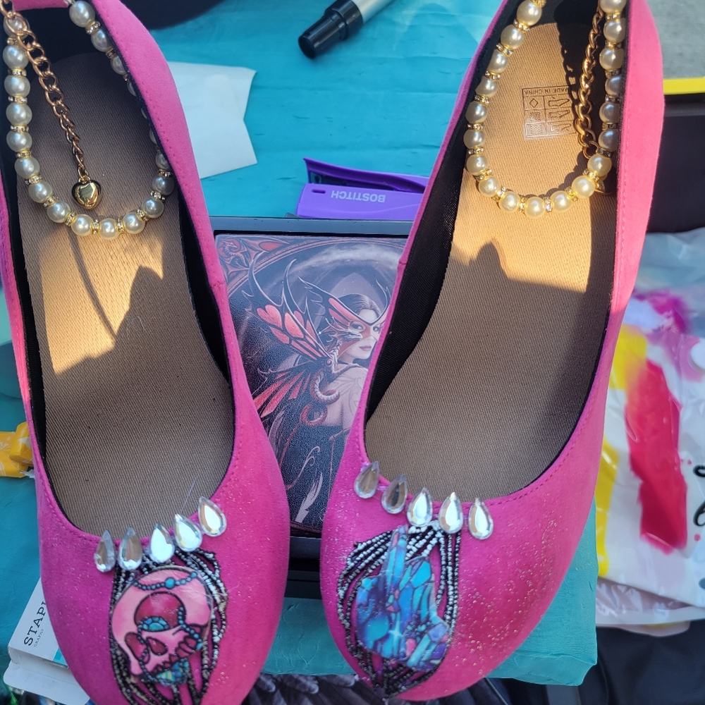 Pink Halloween Handmade shoes
